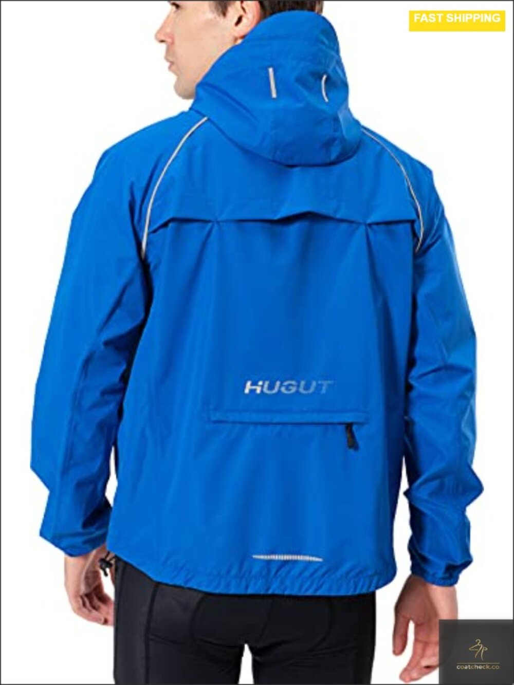 Men's Waterproof Cycling Running Rain Jacket Lightweight Packable Windbreaker